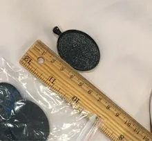 Nueva moda 5 unids/lote 30x40mm tamaño interior 8 colores plateados estilo Simple cabujón Base ajuste encantos colgante