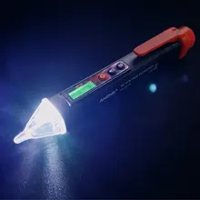 Detector de voltaje VC1010, bolígrafo de contacto Analizador de CA inteligente, bolígrafo eléctrico, Sensor LED, probador de corriente de voltios