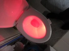 Luz LED nocturna para asiento de inodoro, lámpara de inducción con sensor de movimiento, para WC, 8 colores, luz de fondo Variable utilizada para inodoros