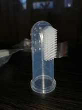 Cepillo de dientes con caja para dedos de bebé, cepillo de limpieza de goma suave de silicona para niños, masaje transparente, cuidado Dental