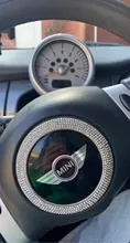 Pegatina de anillo de cristal para decoración de volante de coche, para Mini Cooper R55 R56 R60 Styling