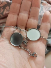 2 piezas 12mm 14mm 16mm 18mm 20mm 316 Acero inoxidable brazalete Base pulsera en blanco resultados bandeja bisel ajuste cabujón camafeo