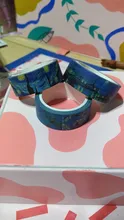 3 unids/pack clásico Van Gogh conjunto de cintas Washi estrellado adhesivo de cielo cinta DIY Scrapbooking etiqueta engomada etiqueta adhesiva