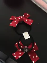 2 unids/set niños lindo Punto Corazón a rayas diademas con lazo bebé niña preciosa gomas de pelo accesorios