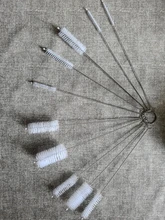 Cepillos de limpieza multifuncional para biberones de bebé, cepillo de limpieza de acero inoxidable, botella de alimentación para beber, 10 unids/lote