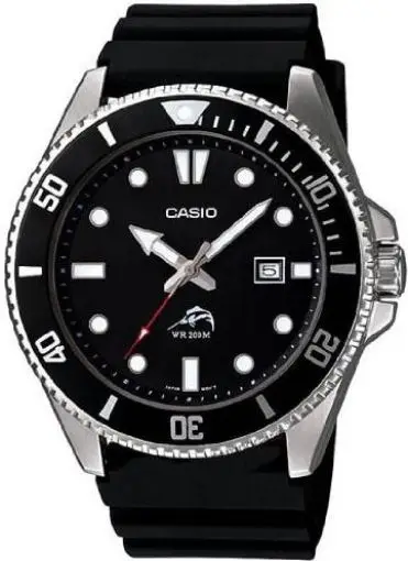 Оптическими зумом Casio марлина мужские часы жесткий MDV 106 1A резиновый ремешок для