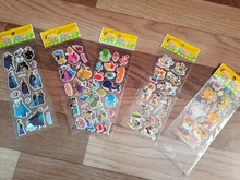 3 hojas/Set 3D burbuja hinchada pegatinas de dibujos animados princesa gato caballo bebé DIY estacionario de los niños niño niña B012