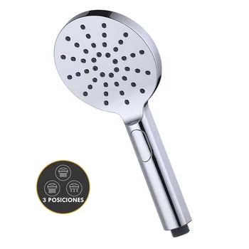 Kibath handle hand shower Round 3 positions NI with effect: natural rain, Whirlpool and jet. In ABS Chrome glitter
Kibath handle hand shower Round 3 positions NI with effect: natural rain, Whirlpool and jet. In ABS Chrome glitter