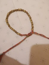 Pulsera de cobre tibetano hecha a mano para mujer y hombre, cadena de cuerda ajustable, pulseras trenzadas de Color dorado, joyería Vintage Bohemia, regalo