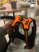 De Nylon reflectante perro arnés sin tirones ajustable mediano grande perro travieso Chaleco de seguridad Vehicular plomo caminar correr