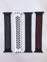 Solo bucle para reloj Apple Watch banda 44mm 40mm, 42mm, 38mm transpirable elástico de la correa banda pulsera de silicona iWatch Serie 3 4 5 SE 6 Correa