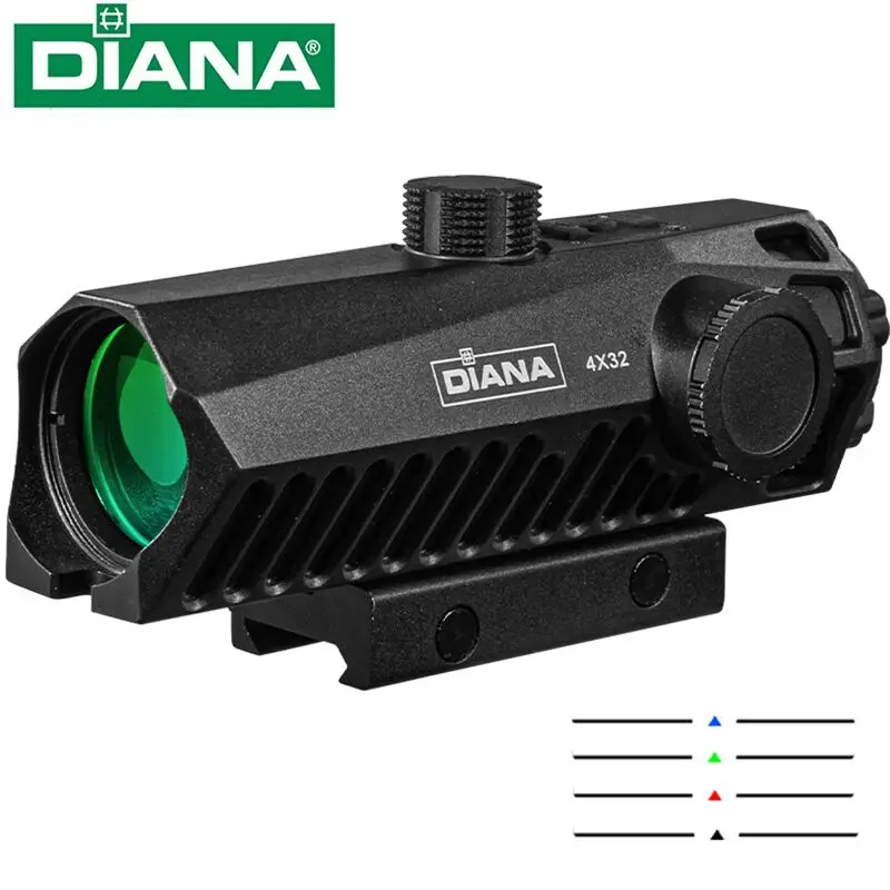 DIANA 4X32 Scope 20mm guide Optics Sight Scope Caliber red dot airsoft optical sight Hunting Rifle gun accessories red dot beze
DIANA 4X32 Scope 20mm guide Optics Sight Scope Caliber red dot airsoft optical sight Hunting Rifle gun accessories red dot beze