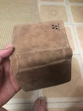 Hombres cartera billetera de cuero Slim Hipster de piel de vaca de tarjeta de crédito/portadores de identificación de monederos de negocios billetera plegable
