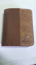 Hombres cartera billetera de cuero Slim Hipster de piel de vaca de tarjeta de crédito/portadores de identificación de monederos de negocios billetera plegable