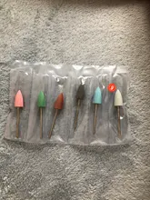 HYTOOS 6 unids/set del clavo de silicona brocas 3/32 Rotary Burr manicura Bits accesorios de taladro Dental y pedicura herramientas de pulido