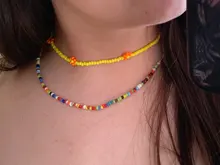 HangZhi-flores acrílicas de Margarita para mujer y niña, dulces y coloridas, coreanas, bohemio con cuentas collares de clavícula, joyería 2020