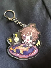 LLavero de acrílico con forma de V para hombre y mujer, llavero con colgante de juego, llavero para niños, joyería