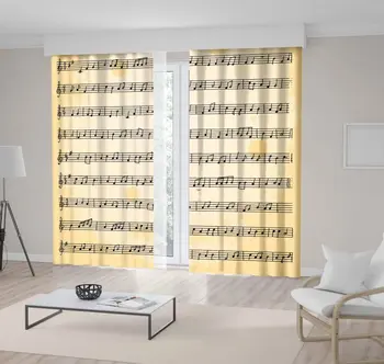 Curtain Sheet Music Vintage Aged Look Notes 128rhythms Melodies Musical Home Decoration Beige and Black Art
Curtain Sheet Music Vintage Aged Look Notes 128rhythms Melodies Musical Home Decoration Beige and Black Art