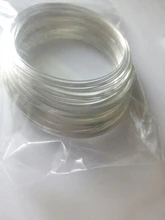 Lote de 100 unidades de cuentas de alambre de acero con memoria de 0,6mm, accesorios para fabricación de pulseras