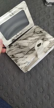 Tarjetero con textura de mármol, cartera pequeña de bolsillo para tarjetas de crédito, delgado y delgado, color blanco