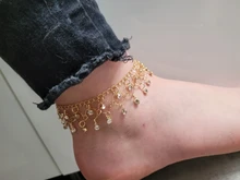 Tobillera de lujo con Glamour para mujer, tobillera de moda para chica, estética Grunge, brazalete chapado en oro, joyería, accesorios Harajuku