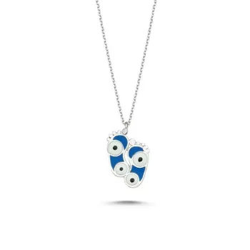 Angemiel 925 Silver Enamel Footprint Necklace-Navy Blue
Angemiel 925 Silver Enamel Footprint Necklace-Navy Blue