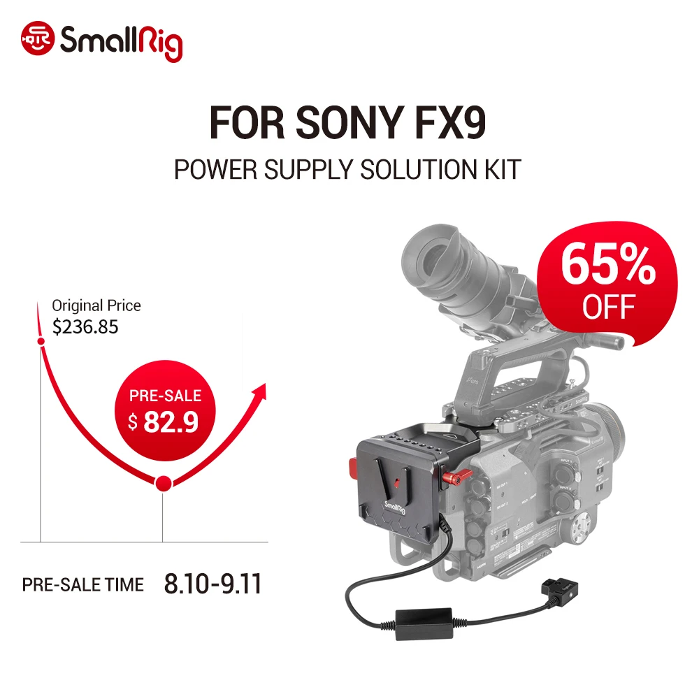 SmallRig Power Supply Solution Kit For Sony FX9 Anti-reverse insertion design 2933
SmallRig Power Supply Solution Kit For Sony FX9 Anti-reverse insertion design 2933