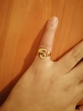 Foxanry-anillos con letras en inglés para mujer, Plata de Ley 925, 26, chapado en oro Vintage francés Irregular, regalos de joyería para fiesta
