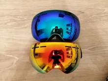 Gafas de esquí con lente magnética de doble capa, gafas de esquí polarizadas antiniebla UV400 para Snowboard, gafas para hombre, gafas para esquiar, Estuche para gafas