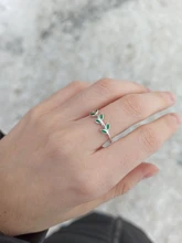 Anillo de plata de primera ley con forma de hoja para mujer, sortija ajustable, estilo bohemio, Vintage, creativo, aniversario, accesorios de joyería