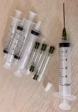 Cap Syringe Needle Blunt-Tip 10ml with 5pcs 14/Ga/1.5inch/.. Industrial-Tool 5-Pack Transparent