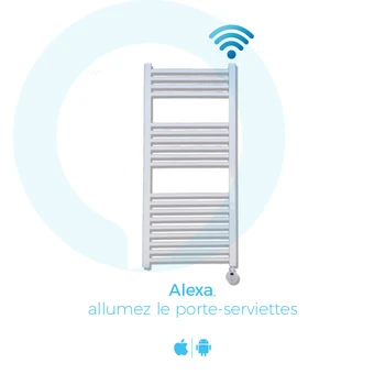 Wi-Fi White MALLORCA electric towel rail Compatible with iOS and Android • Alexa and Google Home
Wi-Fi White MALLORCA electric towel rail Compatible with iOS and Android • Alexa and Google Home