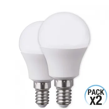 Pack 2 LED Bulbs Spherical E14 6W Equi.40W 470lm 15000H
Pack 2 LED Bulbs Spherical E14 6W Equi.40W 470lm 15000H