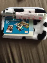 Monedero de felpa con estampado de vaca para mujer y niña, Mini cartera para monedas, bolsa de almacenamiento, tarjetero, billetera de identificación de crédito, monedero con cremallera