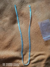 AGLOVER-collar de cadena de Plata de Ley 925 para mujer y hombre, 20 pulgadas, oro de 18k, 6mm, laterales completos, joyería, abalorio, regalo