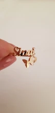 Letdiffery-Anillos personalizados con nombre de mariposa esmerilada para mujer, sortija de boda de acero inoxidable brillante de oro, anillo de joyería ajustable