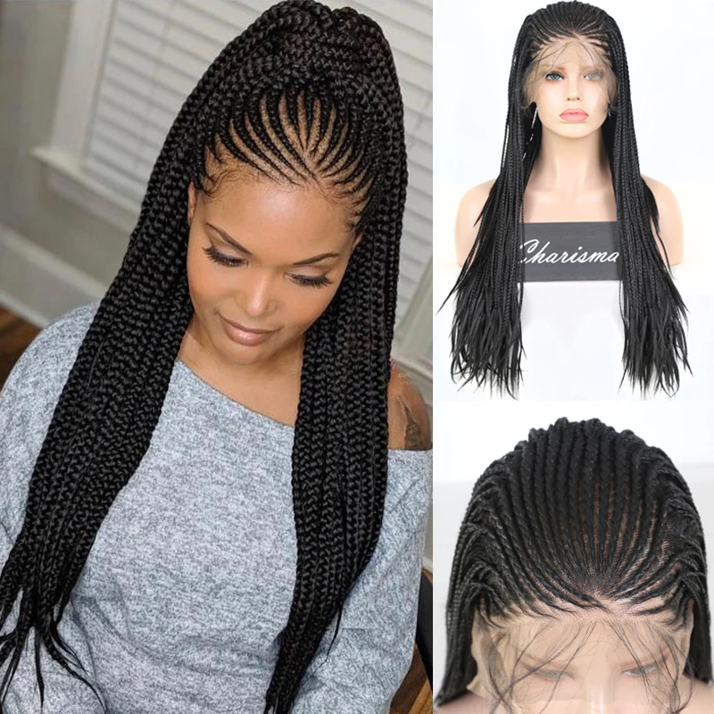 Charisma Long Box Braids Braided Wigs Heat Resistant Wig 13X6 Synthetic Lace Front Wig for Women with Baby Hair Cosplay Wigs
Charisma Long Box Braids Braided Wigs Heat Resistant Wig 13X6 Synthetic Lace Front Wig for Women with Baby Hair Cosplay Wigs
