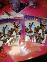 Fortnite-Soporte de bandeja de vasos de papel para pastel, accesorios de fiesta de juguete, artículos de vajilla, Decoración de cumpleaños para niños, juguetes de dibujos animados, regalo