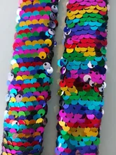 2 uds. De pulseras Slap con purpurina y lentejuela sirena, brazaletes con parches de dos colores para niños, decoración de fiesta, juguetes, accesorios de pulsera