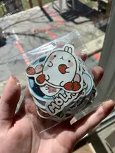 50 unids/set lindo zorro conejo Anime pegatinas de PVC a prueba de agua Scrapbooking DIY adhesivo de papelería Kawaii Jounal pegatinas