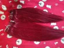 Rebecca-mechones de pelo liso brasileño tejido, 4 mechones, 190g, negro, marrón, rojo, cabello humano en 6 colores #1 # 1B #2 #4 # 99J # Burgundy