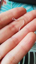 Ganchos para pendientes de plata de ley 925, accesorios de cierre para joyería, partes al por mayor, 1,7x1,5 cm, 50 Uds.