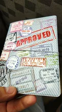 Funda de pasaporte para hombre y mujer, cubierta para pasaporte de viaje, diseño 3D de cuero Pvc, bonito