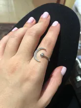 Vienkim 2020 coreano nuevo de moda de cristal ajustable anillo Luna estrella anillos brillantes para la joyería de las mujeres mujer anillo de dedo chica