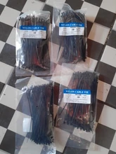 Auto-bloqueo de nylon plástico tie 100 unids/bolsa negro Zip secreto correa de nylon cable tie set 3*100 anillo de sujeción 3X200 de envoltura de cable