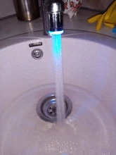 Grifo de agua con luz LED, cabezal de boquilla con Sensor de temperatura y cambio de 7 colores