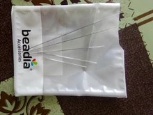 Agujas para adornos de cuentas, herramientas de acero inoxidable con apertura Central curvada, alfileres para hilo de cuentas, fácil fabricación de joyas, 5/1 Uds.