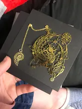 Marcapáginas de Metal creativo del universo misterioso, diseño calado, regalo, 95mm x 73mm, envío gratis