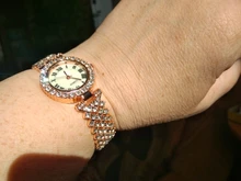 Relojes de pulsera de lujo para Mujer, Reloj de pulsera de cristal, de cuarzo, informal, a la moda