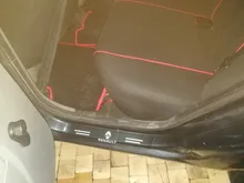 Calcomanías de cuero para umbral de puerta de coche, para protector antipolvo para renault, clio captur megane 2, placa de umbral de puerta de coche, cubierta de Pedal, accesorios de coche, 4 uds.